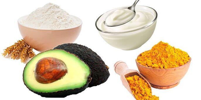 Ingredients for a hydrating mask